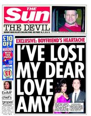 The Sun () Newspaper Front Page for 26 July 2011