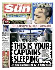 The Sun () Newspaper Front Page for 26 September 2013