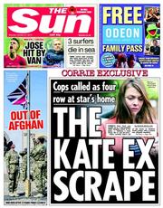 The Sun () Newspaper Front Page for 27 October 2014