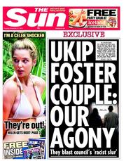 The Sun () Newspaper Front Page for 27 November 2012