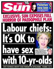 The Sun () Newspaper Front Page for 28 February 2014