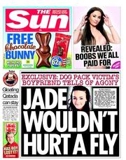 The Sun () Newspaper Front Page for 28 March 2013