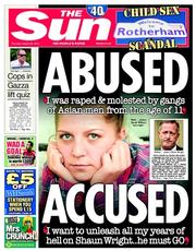 The Sun () Newspaper Front Page for 28 August 2014