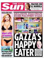 The Sun () Newspaper Front Page for 29 March 2013