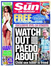 The Sun () Newspaper Front Page for 29 June 2014