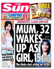 The Sun () Newspaper Front Page for 29 July 2011