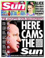 The Sun () Newspaper Front Page for 2 October 2014
