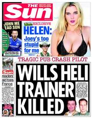 The Sun () Newspaper Front Page for 2 December 2013