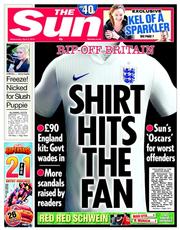 The Sun () Newspaper Front Page for 2 April 2014