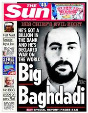 The Sun () Newspaper Front Page for 2 July 2014
