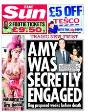 The Sun () Newspaper Front Page for 2 August 2011