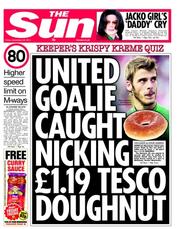 The Sun () Newspaper Front Page for 30 September 2011