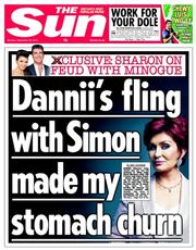 The Sun () Newspaper Front Page for 30 September 2013
