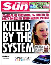 The Sun () Newspaper Front Page for 3 October 2013