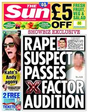 The Sun () Newspaper Front Page for 3 July 2014
