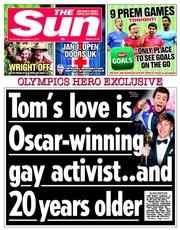 The Sun () Newspaper Front Page for 4 December 2013