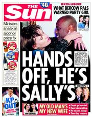The Sun () Newspaper Front Page for 5 February 2014