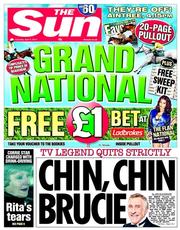 The Sun () Newspaper Front Page for 5 April 2014