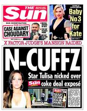 The Sun () Newspaper Front Page for 5 June 2013