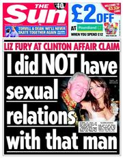 The Sun () Newspaper Front Page for 6 February 2014
