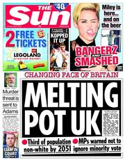 The Sun () Newspaper Front Page for 6 May 2014
