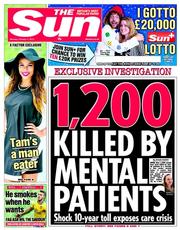 The Sun () Newspaper Front Page for 7 October 2013