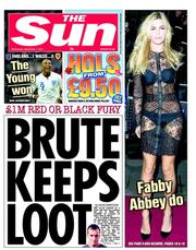 The Sun () Newspaper Front Page for 7 September 2011
