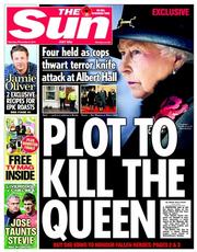 The Sun () Newspaper Front Page for 8 November 2014