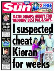 The Sun () Newspaper Front Page for 8 May 2014