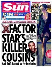 The Sun () Newspaper Front Page for 9 October 2013