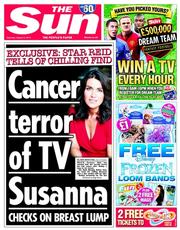 The Sun () Newspaper Front Page for 9 August 2014