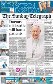 The Sunday Telegraph () Newspaper Front Page for 10 January 2016
