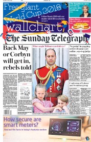 The Sunday Telegraph () Newspaper Front Page for 10 June 2018