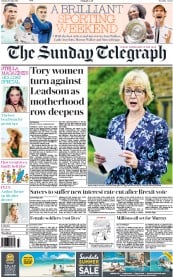 The Sunday Telegraph () Newspaper Front Page for 10 July 2016