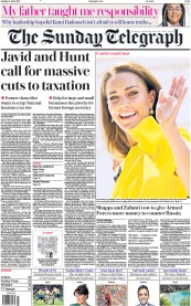 The Sunday Telegraph () Newspaper Front Page for 10 July 2022