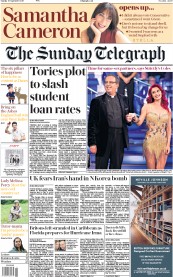 The Sunday Telegraph () Newspaper Front Page for 10 September 2017