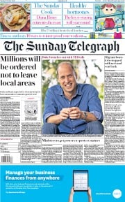 The Sunday Telegraph () Newspaper Front Page for 11 October 2020