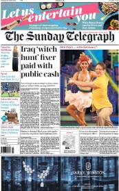 The Sunday Telegraph () Newspaper Front Page for 11 December 2016