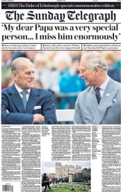 The Sunday Telegraph () Newspaper Front Page for 11 April 2021