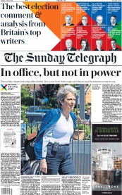The Sunday Telegraph () Newspaper Front Page for 11 June 2017