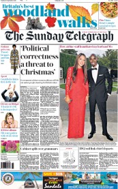 The Sunday Telegraph () Newspaper Front Page for 11 September 2016