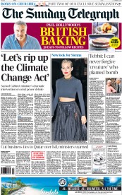 The Sunday Telegraph () Newspaper Front Page for 12 October 2014