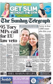 The Sunday Telegraph () Newspaper Front Page for 12 January 2014