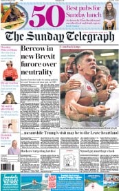 The Sunday Telegraph () Newspaper Front Page for 12 February 2017