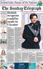 The Sunday Telegraph () Newspaper Front Page for 12 February 2023