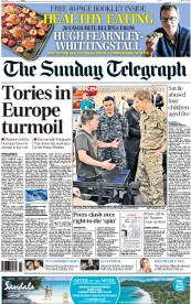 The Sunday Telegraph () Newspaper Front Page for 12 May 2013