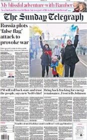The Sunday Telegraph () Newspaper Front Page for 13 February 2022