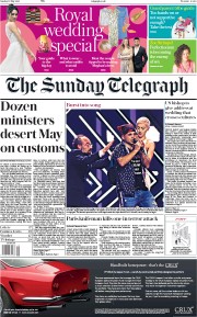 The Sunday Telegraph () Newspaper Front Page for 13 May 2018