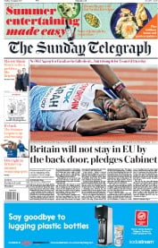 The Sunday Telegraph () Newspaper Front Page for 13 August 2017