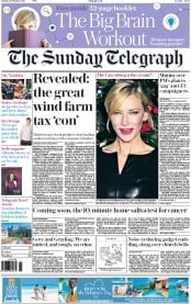 The Sunday Telegraph () Newspaper Front Page for 14 February 2016